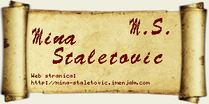 Mina Staletović vizit kartica